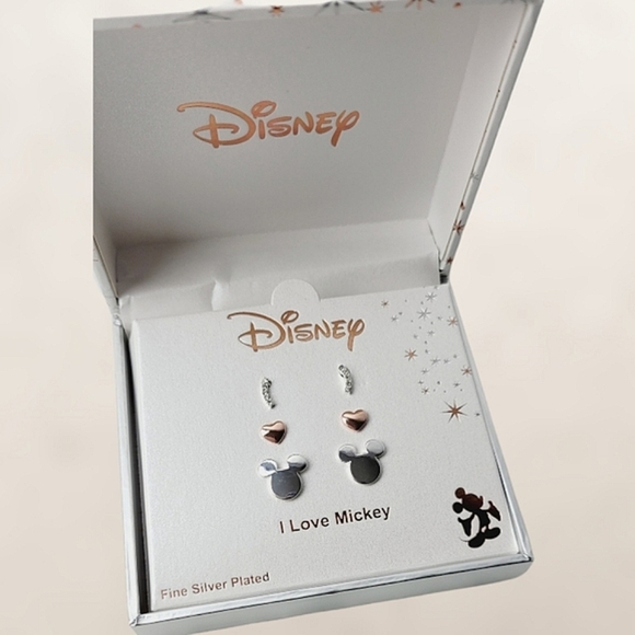 Disney Jewelry - Disney Mickey Mouse Three Pairs Earrings Set
